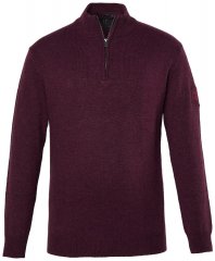 JP1880 851428 Camisola de malha com meio fecho Ameixa TALL
