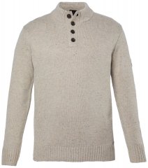 JP1880 851436 Camisola de malha com gola de botões Castanho noz TALL