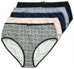 Ulla Popken 851687 Cuecas com padrão pack de 5 Azul claro