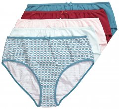 Ulla Popken 851725 Cuecas com padrão pack de 5 Lilás