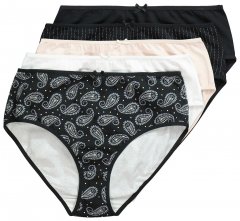 Ulla Popken 851752 Cuecas às riscas pack de 5 Preto