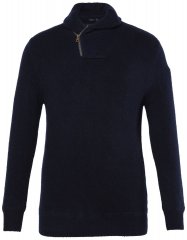 JP1880 851795 Camisola de malha com gola xaile Azul-marinho TALL