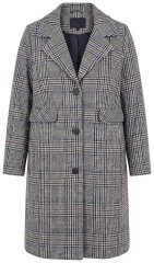 Ulla Popken 851826 Sobretudo de lã Branco sujo