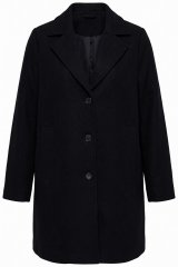 Ulla Popken 851829 Sobretudo de lã Preto