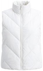 Ulla Popken 851833 Colete acolchoado com gola alta Branco sujo