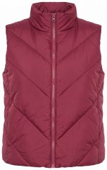 Ulla Popken 851833 Colete acolchoado com gola alta Vermelho