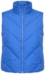 Ulla Popken 851833 Colete acolchoado com gola alta Azul