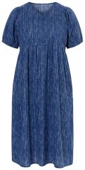 Ulla Popken 852214 Vestido midi às riscas Azul-marinho