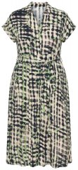 Ulla Popken 852257 Vestido comprido estampado Taupe
