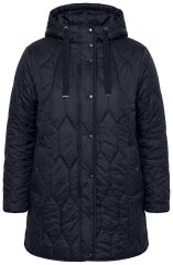Ulla Popken 852413 Casaco acolchoado Preto