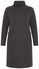 Ulla Popken 852456 Vestido de sweat com gola alta Castanho escuro