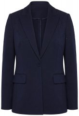 Ulla Popken 852498 Blazer com strass Azul-marinho
