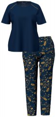 Ulla Popken 852577 Pijama com padrão Azul-marinho