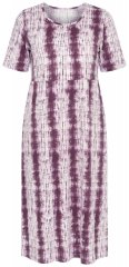 Ulla Popken 852854 Vestido midi às riscas Castanho