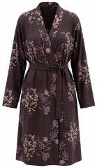 Ulla Popken 853204 Roupão floral Castanho