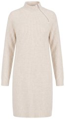 Ulla Popken 853504 Vestido de malha de manga comprida com gola alta Branco sujo