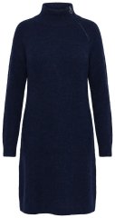 Ulla Popken 853504 Vestido de malha com gola alta Azul-marinho