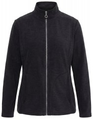 Ulla Popken 853668 Casaco polar com gola alta Preto
