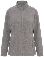 Ulla Popken 853668 Casaco polar com gola alta Cinzento