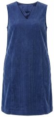 Ulla Popken 853697 Vestido de bombazina sem mangas com decote em V Azul-marinho