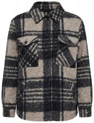 Ulla Popken 853709 Casaco teddy Bege