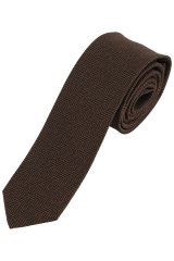 JP1880 853818 Gravata de seda extra-comprida Castanho escuro