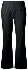 Ulla Popken 854910 Calças stretch quentes com cós elástico Preto