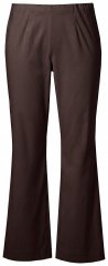 Ulla Popken 854910 Calças stretch quentes com cós elástico Castanho mogno