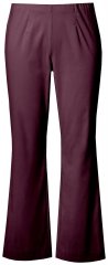 Ulla Popken 854910 Calças stretch quentes com cós elástico Beringela