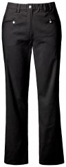Ulla Popken 854987 Calças stretch quentes com cós confortável Preto