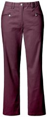 Ulla Popken 854987 Calças stretch quentes com cós confortável Beringela