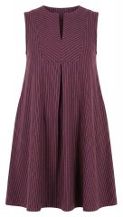 Ulla Popken 854988 Vestido às riscas Bordô
