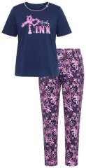 Ulla Popken 856141 Pijama de manga comprida Azul-marinho