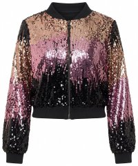 Ulla Popken 857747 Casaco de lantejoulas Preto
