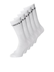 Jack & Jones Basic Logo Meias de ténis Branco pack de 5