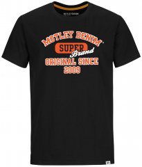 Motley Denim Exeter T-shirt Orange on Black