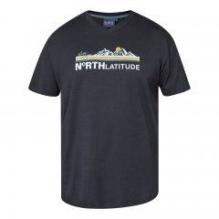 North Latitude Mountain T-Shirt V-Neck Preto