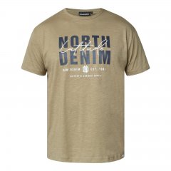 North Latitude T-Shirt Slub With Print Castanho/Bege