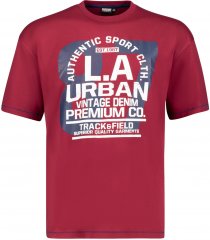 Adamo Urban Comfort Fit Printed T-shirt Burgundy