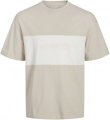 Jack & Jones LEGACY BLOCKING T-Shirt Beige