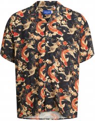 Jack & Jones Tokyo camisa havaiana estampada castanho escuro