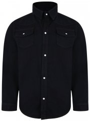 Kam Jeans 602 Denim shirt Black