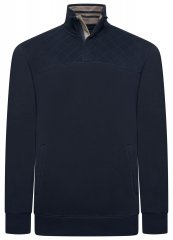 Kam Jeans 7092 Sweatshirt com meio fecho Azul-marinho