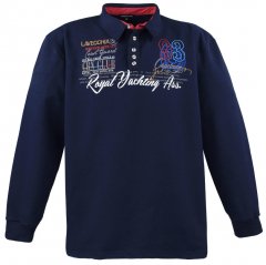 Lavecchia 2024 Printed Sweatshirt with collar Navy