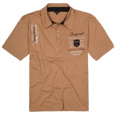 Lavecchia 610 T-shirt com gola Bege camelo