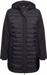 Ulla Popken HYPRAR Mixed Texture Water-Repellent Jacket Black