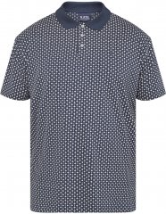 North Latitude 61134 Polo Jersey com Estampado Integral Azul Marinho