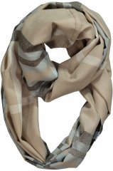 Ulla Popken Plaid Infinity Scarf Brown