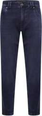 Kam Jeans Jacob Knitted Denim Reg Fit Jeans Mid Wash Blue