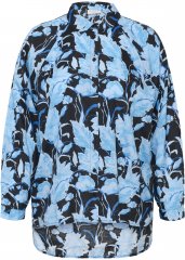 Kaffe Curve Sasja Camisa de manga comprida Blue Snake Flower